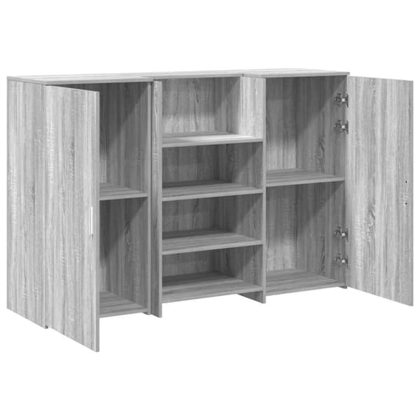 vidaXL Receptionsdisk grå sonoma 155x50x103,5 cm konstruerat trä