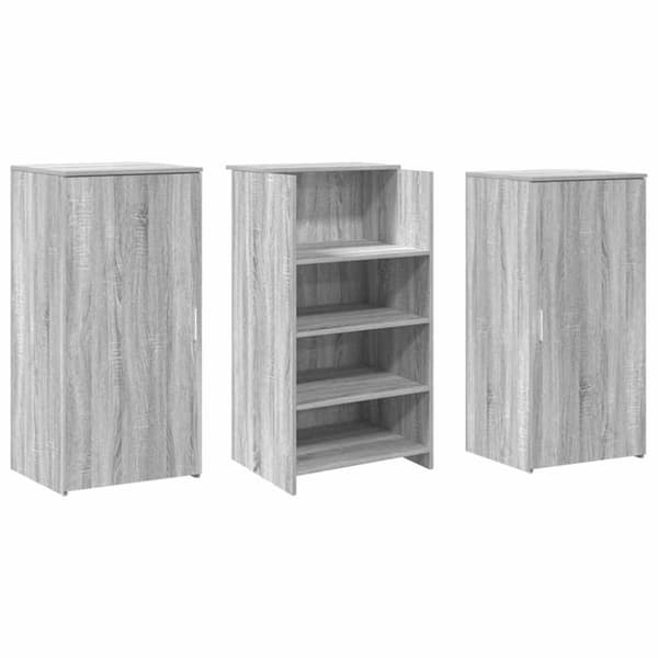 vidaXL Receptionsdisk grå sonoma 155x50x103,5 cm konstruerat trä