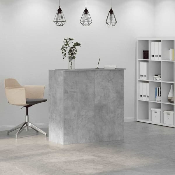 vidaXL Receptionsdisk betonggrå 100x50x103,5 cm konstruerat trä
