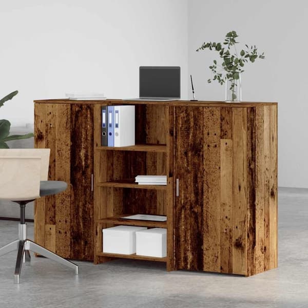 vidaXL Resepsjonspult gammelt tre 155x50x103,5 cm konstruert tre