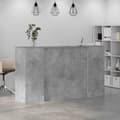 Miniatyrbild 5 av 11: vidaXL Receptionsdisk betonggrå 180x50x103,5 cm konstruerat trä