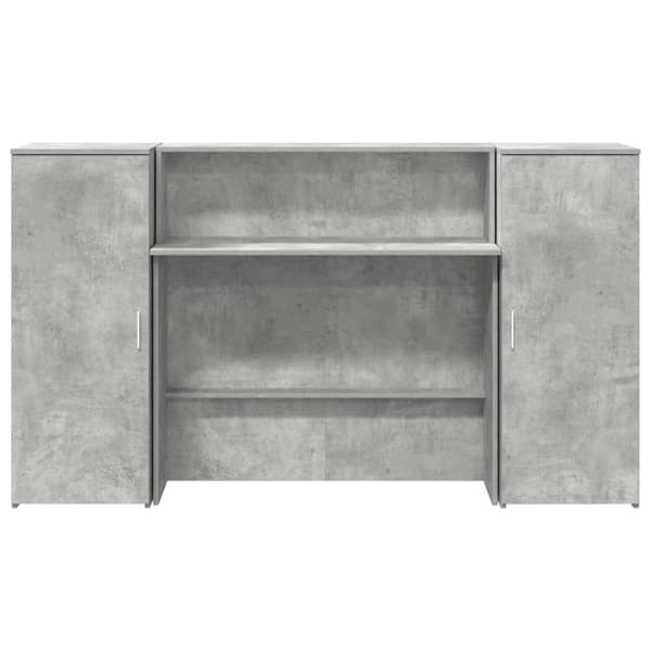 vidaXL Receptionsdisk betonggrå 180x50x103,5 cm konstruerat trä