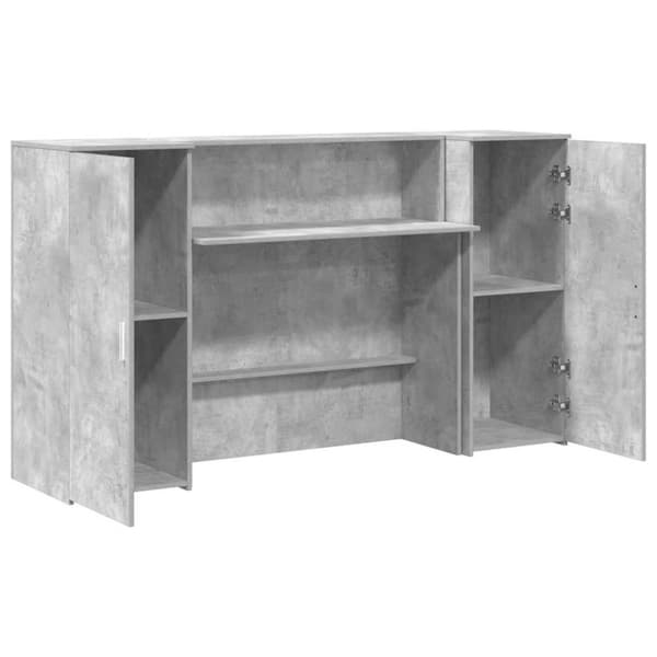 vidaXL Receptionsdisk betonggrå 180x50x103,5 cm konstruerat trä