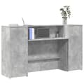 Miniatyrbild 2 av 11: vidaXL Receptionsdisk betonggrå 180x50x103,5 cm konstruerat trä