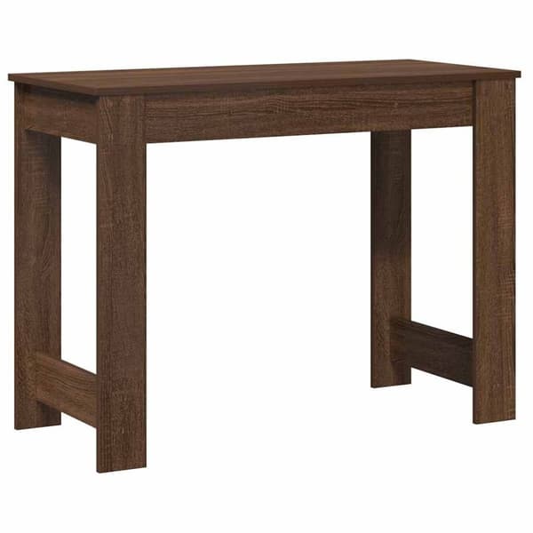 vidaXL Skrivbord brun ek 100x45x75 cm konstruerat trä