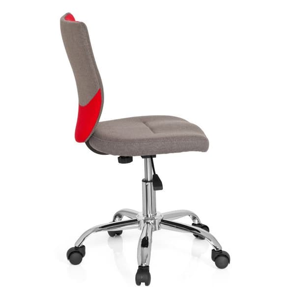 Kontorsstol för barn / Kontorsstol för barn KIDDY COMFORT grått/rött tyg hjh OFFICE
