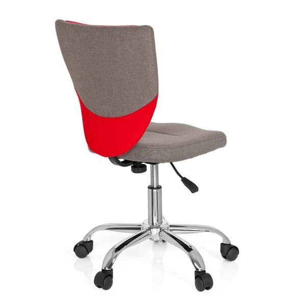 Kontorsstol för barn / Kontorsstol för barn KIDDY COMFORT grått/rött tyg hjh OFFICE