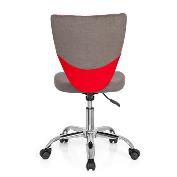 Kontorsstol för barn / Kontorsstol för barn KIDDY COMFORT grått/rött tyg hjh OFFICE