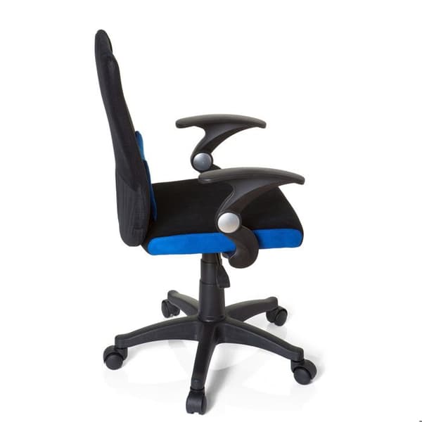 Snurrstol för barn - hjh OFFICE - KIDDY PRO AL - Svart/Blå - Tyg