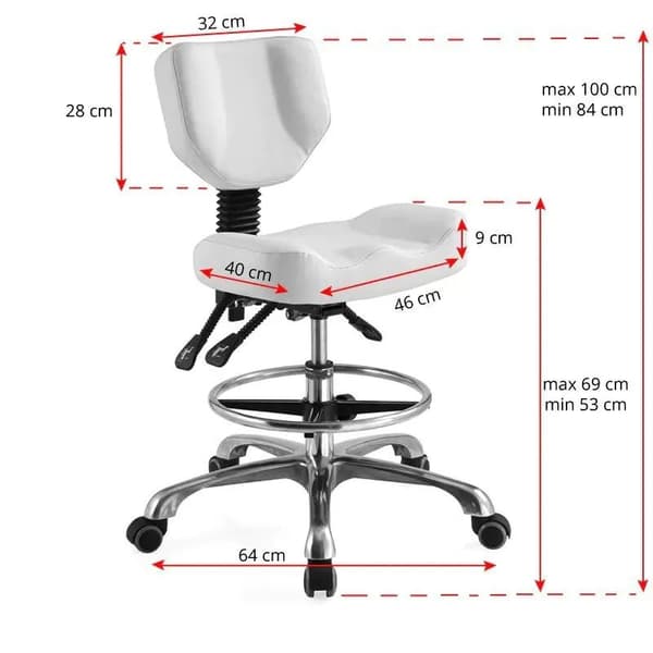Activeshop Cosmetics tuoli A-4299 valkoinen