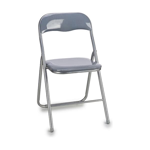 Polstrede Campingstol Grå PVC Metal