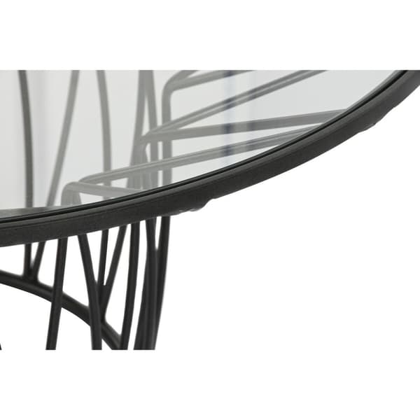 Soffbord Home ESPRIT Metall Glas 85 x 85 x 39 cm