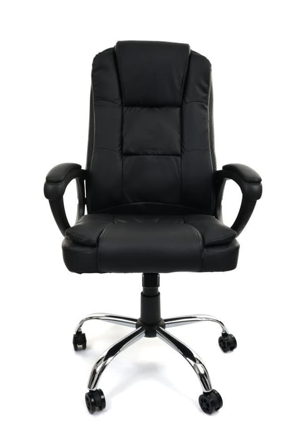 Hållbar svart ergonomisk kontorsstol med memory foam & justerbar höjd