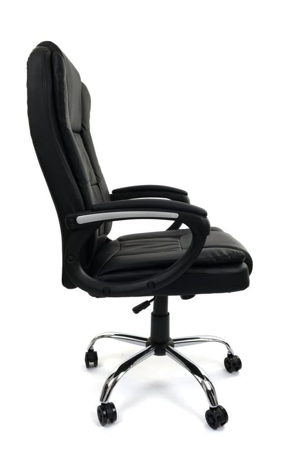 Hållbar svart ergonomisk kontorsstol med memory foam & justerbar höjd