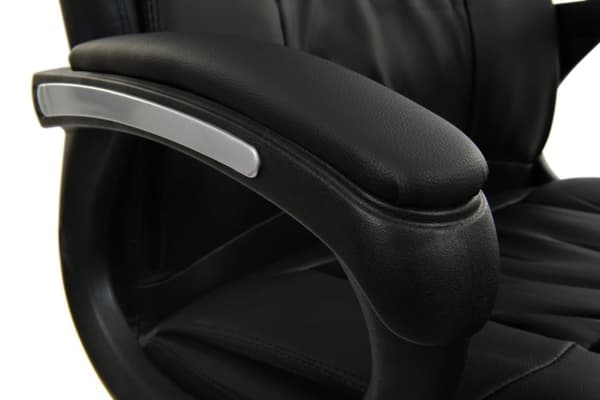 Hållbar svart ergonomisk kontorsstol med memory foam & justerbar höjd
