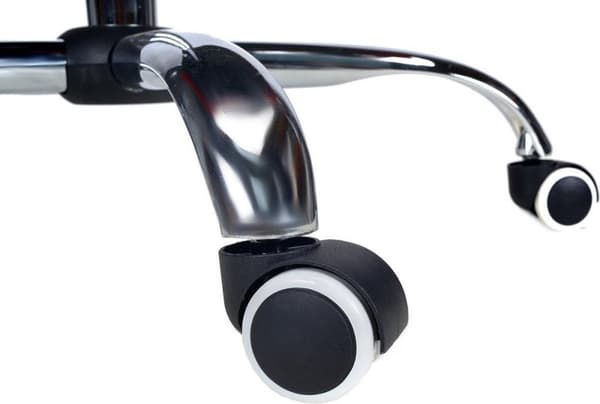 Ergonomisk Modern Kontorsstol med Kromdetaljer - Svart