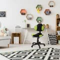 Miniatyrbild 3 av 6: Kontorsstol för barn - HJH OFFICE - KIDDY GTI-2 - Svart/grönt tyg - Ergonomisk och design