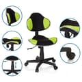 Miniatyrbild 2 av 6: Kontorsstol för barn - HJH OFFICE - KIDDY GTI-2 - Svart/grönt tyg - Ergonomisk och design