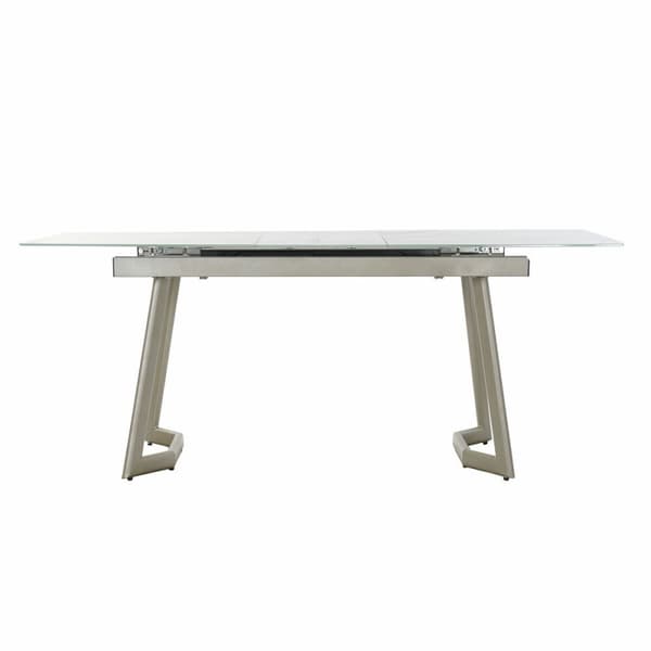 Spisebord DKD Home Decor Krystal Gylden Metal Hvid (140 x 80 x 76 cm)