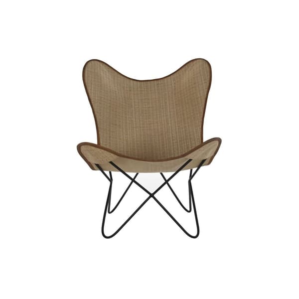Stol DKD Home Decor Metal Spanskrør (74 x 78 x 92 cm)