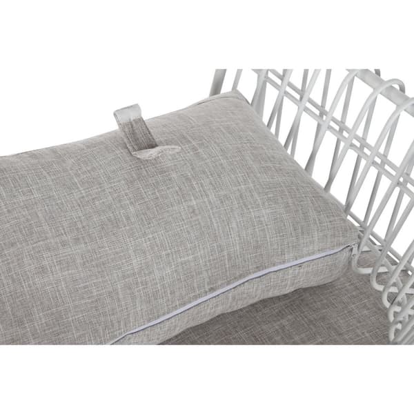 Lænestol Home ESPRIT Hvid Metal 76 x 66 x 65 cm