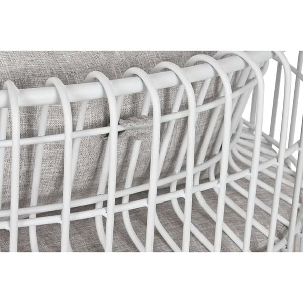 Lænestol Home ESPRIT Hvid Metal 76 x 66 x 65 cm