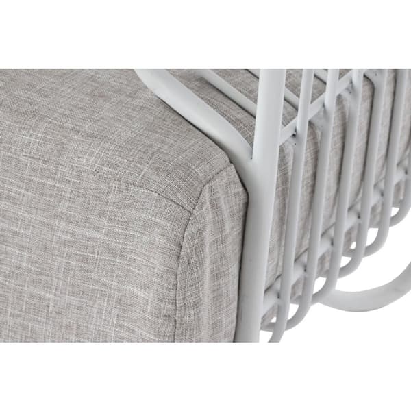 Lænestol Home ESPRIT Hvid Metal 76 x 66 x 65 cm