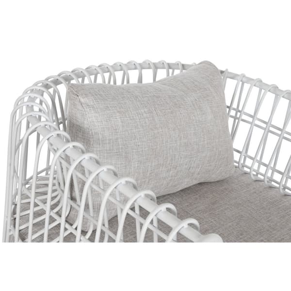 Lænestol Home ESPRIT Hvid Metal 76 x 66 x 65 cm