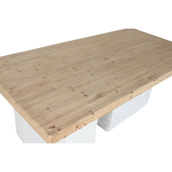 Spisebord Home ESPRIT Hvid Harpiks Gran 180 x 90 x 77 cm