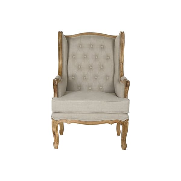 Lænestol Home ESPRIT Hvid Natur Mangotræ 72 x 75 x 110 cm