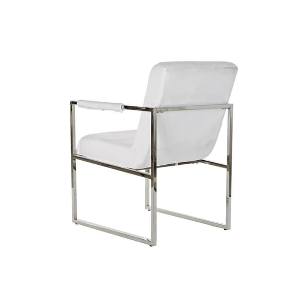 Tuoli DKD Home Decor Polyesteri Teräs Valkoinen (56 x 68 x 92 cm)
