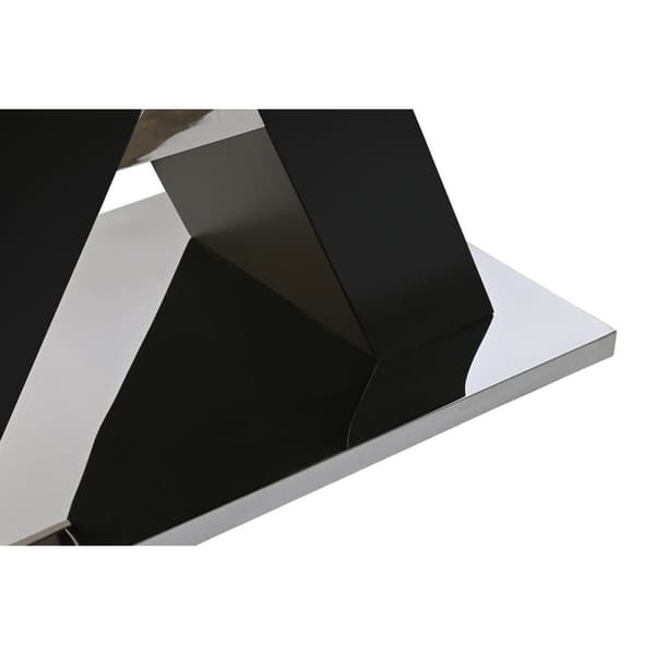 Ruokapöytä DKD Home Decor Musta Puu Karaistu lasi Puu MDF 180 x 90 x 76 cm