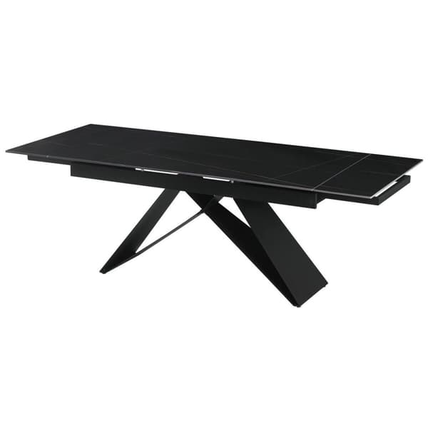 Ruokapöytä Home ESPRIT Musta Metalli Keraminen 160 x 90 x 75 cm