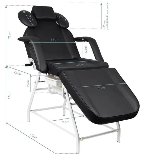 Activeshop Ripsien hoitotuoli IVETTE BLACK