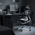 Miniatyrbild 4 av 6: Ergonomisk kontorsstol - Diablo - V-Master - 3D-armstöd - Svankstöd - Svart-Vit V-Mesh-tyg