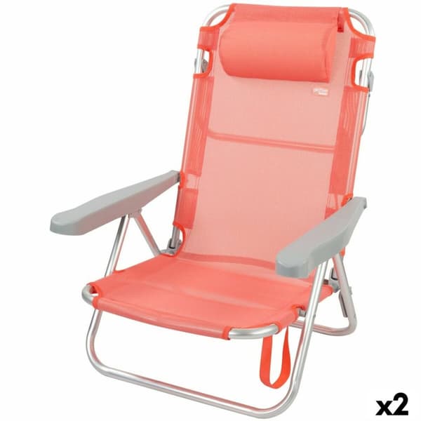 Pääntuellinen kokoontaitettava tuoli Aktive Flamingo Koralli 48 x 84 x 46 cm (2 osaa)