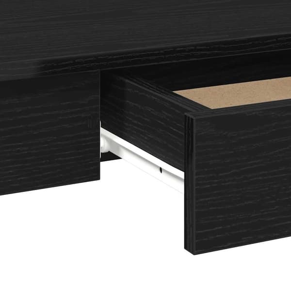 vidaXL skrivebord 100x45x75 cm konstrueret træ sort