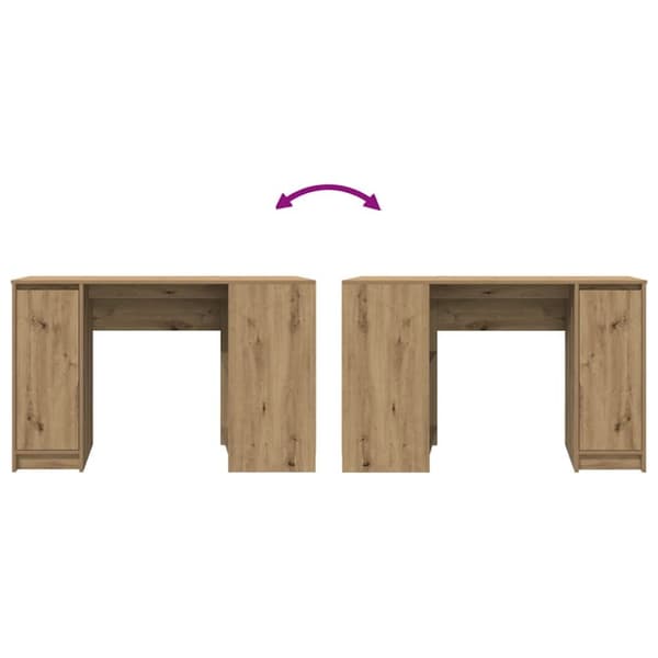 vidaXL skrivebord 120x42x76 cm konstrueret træ kunsteg