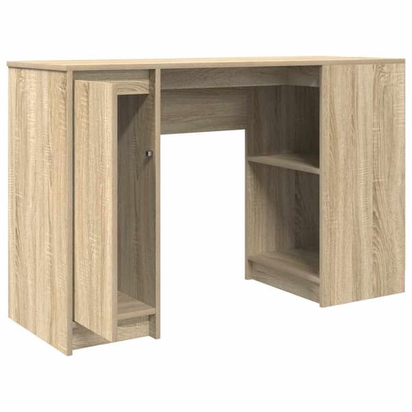 vidaXL Skrivebord sonoma eik 120x42x76 cm konstruert tre