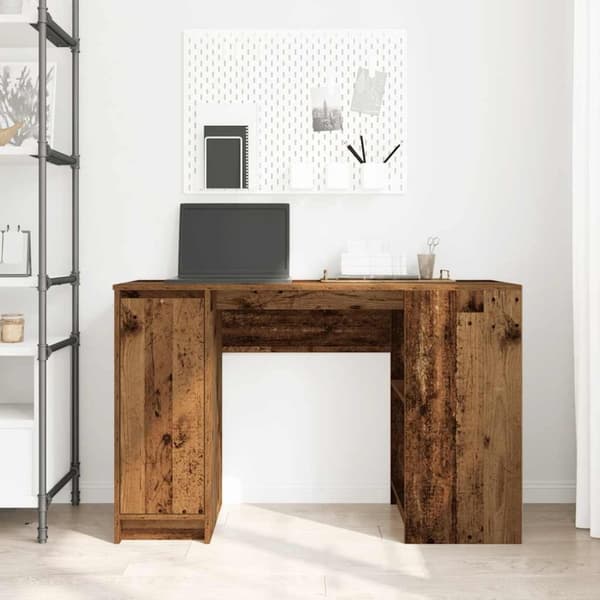 vidaXL Skrivbord gammalt trä 120x42x76 cm konstruerat trä