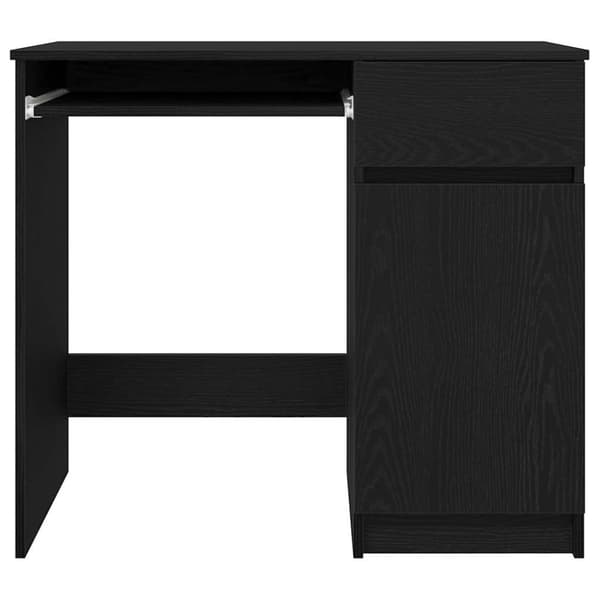 vidaXL Skrivbord svart ek 86x49x76 cm konstruerat trä