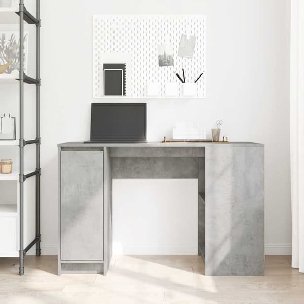 vidaXL skrivebord 120x42x76 cm konstrueret træ betongrå