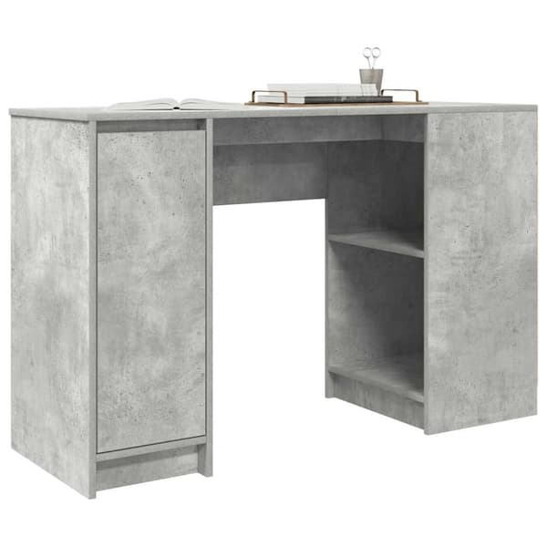 vidaXL skrivebord 120x42x76 cm konstrueret træ betongrå