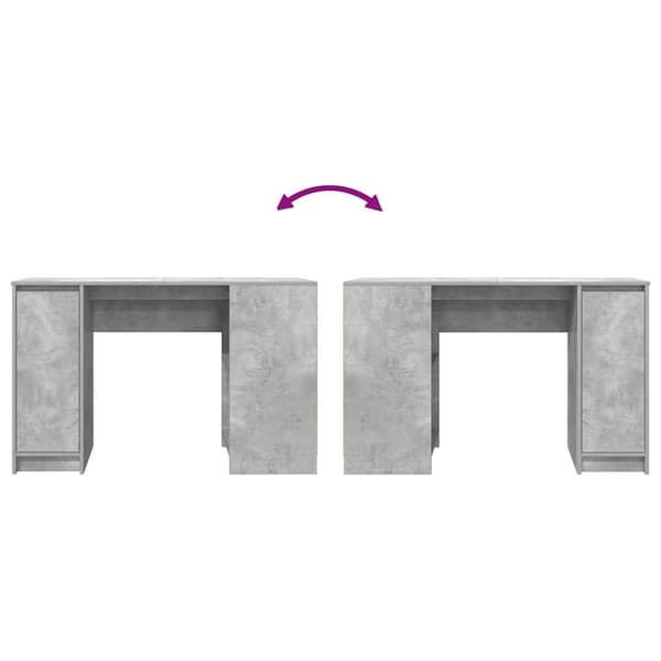 vidaXL skrivebord 120x42x76 cm konstrueret træ betongrå