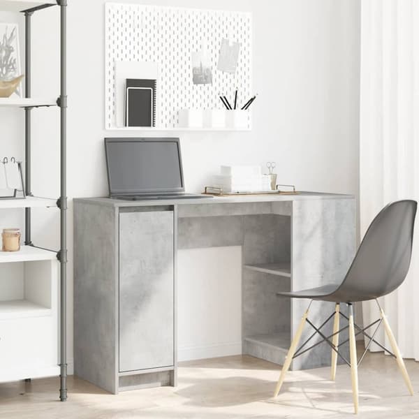 vidaXL skrivebord 120x42x76 cm konstrueret træ betongrå