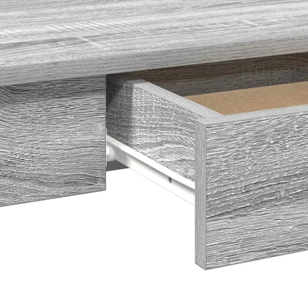 vidaXL skrivebord 100x45x75 cm konstrueret træ grå sonoma-eg