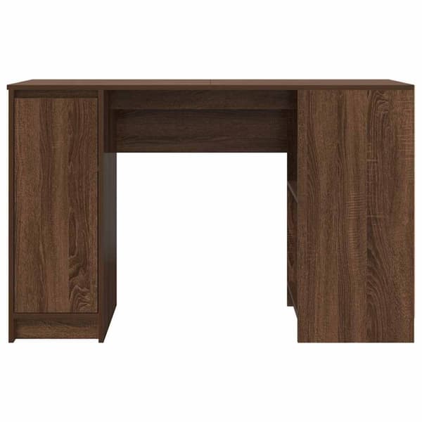 vidaXL skrivebord 120x42x76 cm konstrueret træ brun egetræsfarve
