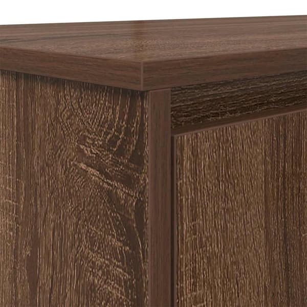 vidaXL skrivebord 120x42x76 cm konstrueret træ brun egetræsfarve