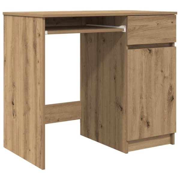 vidaXL skrivebord 86x49x76 cm konstrueret træ kunsteg