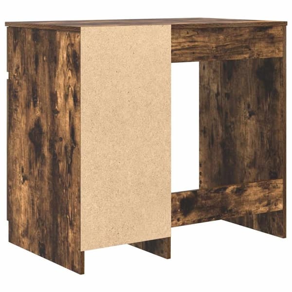 vidaXL Skrivebord røkt eik 86x49x76 cm konstruert tre